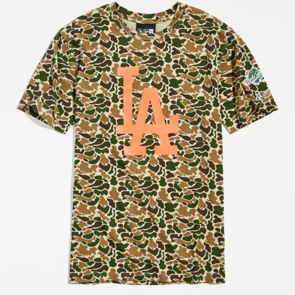 New Era Los Angeles Dodgers Camo T-Shirt 1988 World Series Patch